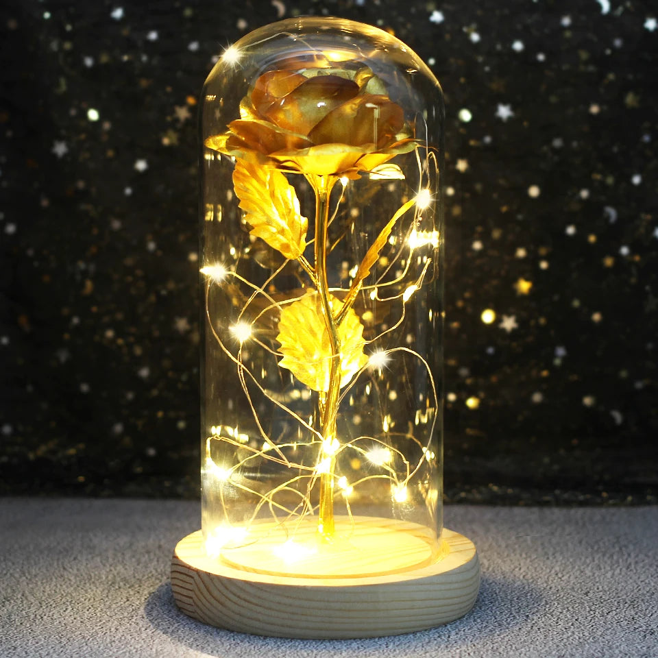 Beauty and the Beast Enchanted Rose Dome Light