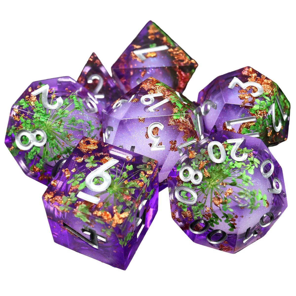 Floral Resin DND Dice Set