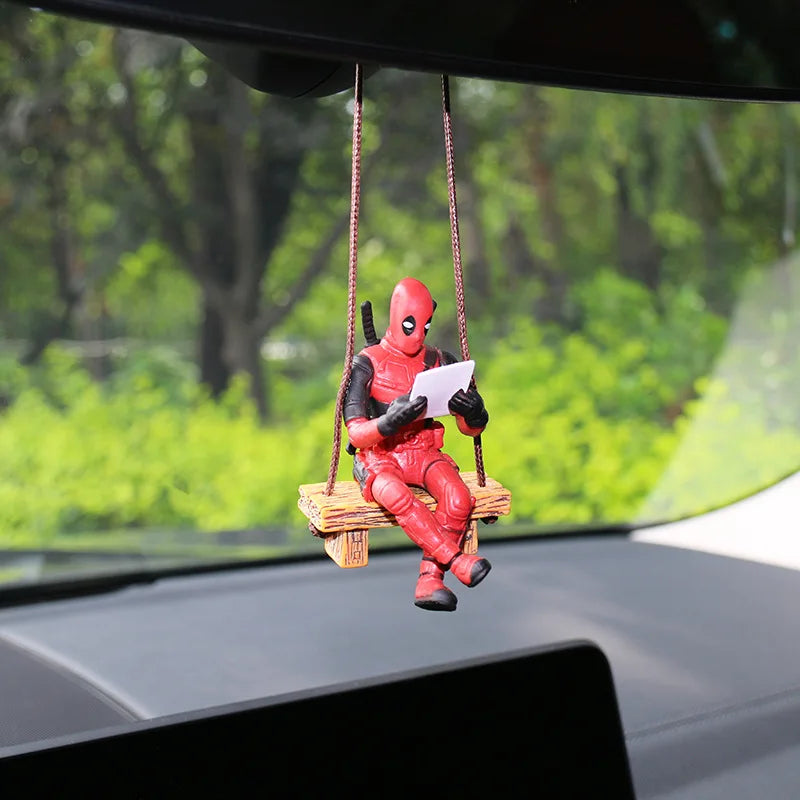 Deadpool Action Figure Car Mirror Accessory