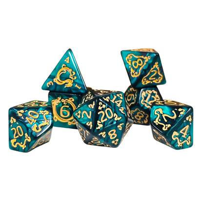 7 Piece DND Dice Set - Medieval Dragons