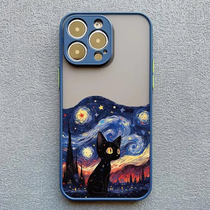Black Cat Artistic Night Phone Case (for iPhone)