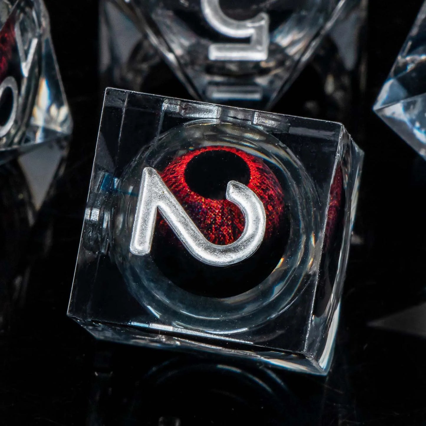Creepy Eyes Resin Dice Set for DND 7 pieces