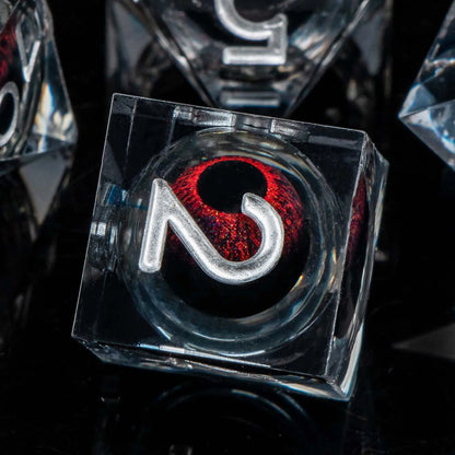 Creepy Eyes Resin Dice Set for DND 7 pieces