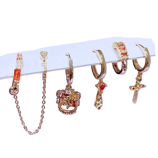 Earring Set 6pcs of Harry Potter Houses