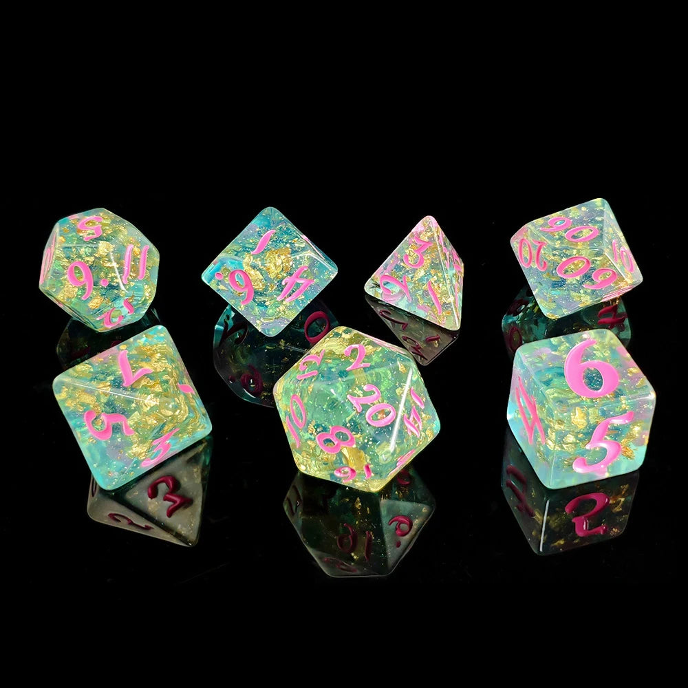 Rainbow Pastel 7pc Dice Set