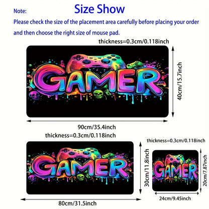 Neon Gamer Non-Slip Desk Mat