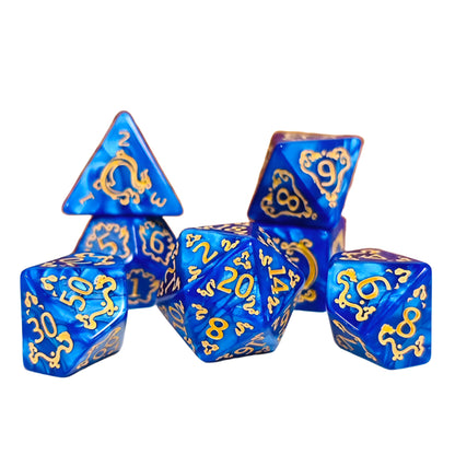 7 Piece DND Dice Set - Medieval Dragons