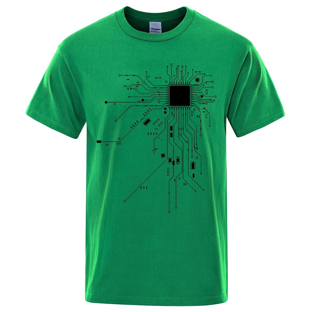 CPU Circuit Board Graphic T-Shirt – Unisex Cotton Tee