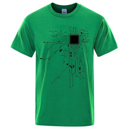 CPU Circuit Board Graphic T-Shirt – Unisex Cotton Tee