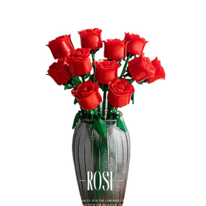 Eternal Flower Rose Building Block Set (LEGO compatible)
