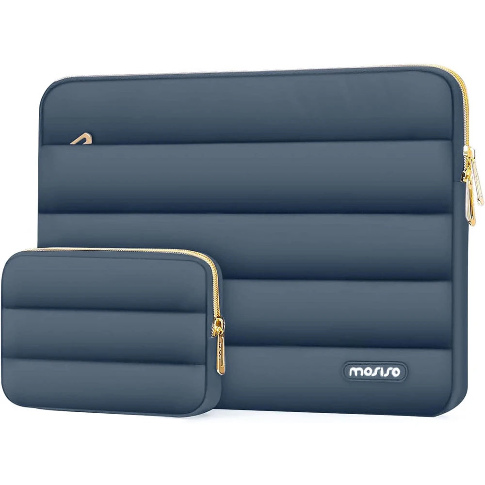 Mosiso Puffy Laptop Bag and Pouch Combo
