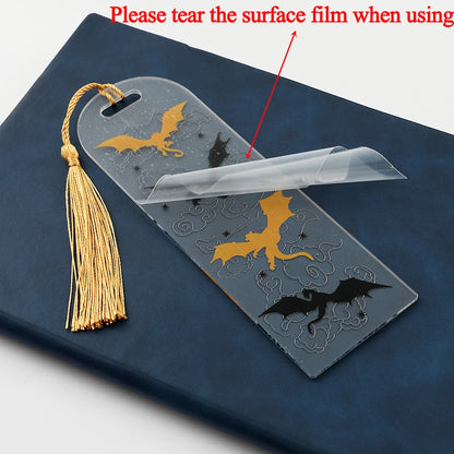Dragon Bookmark with Tassels Inspired by Fourth Wing