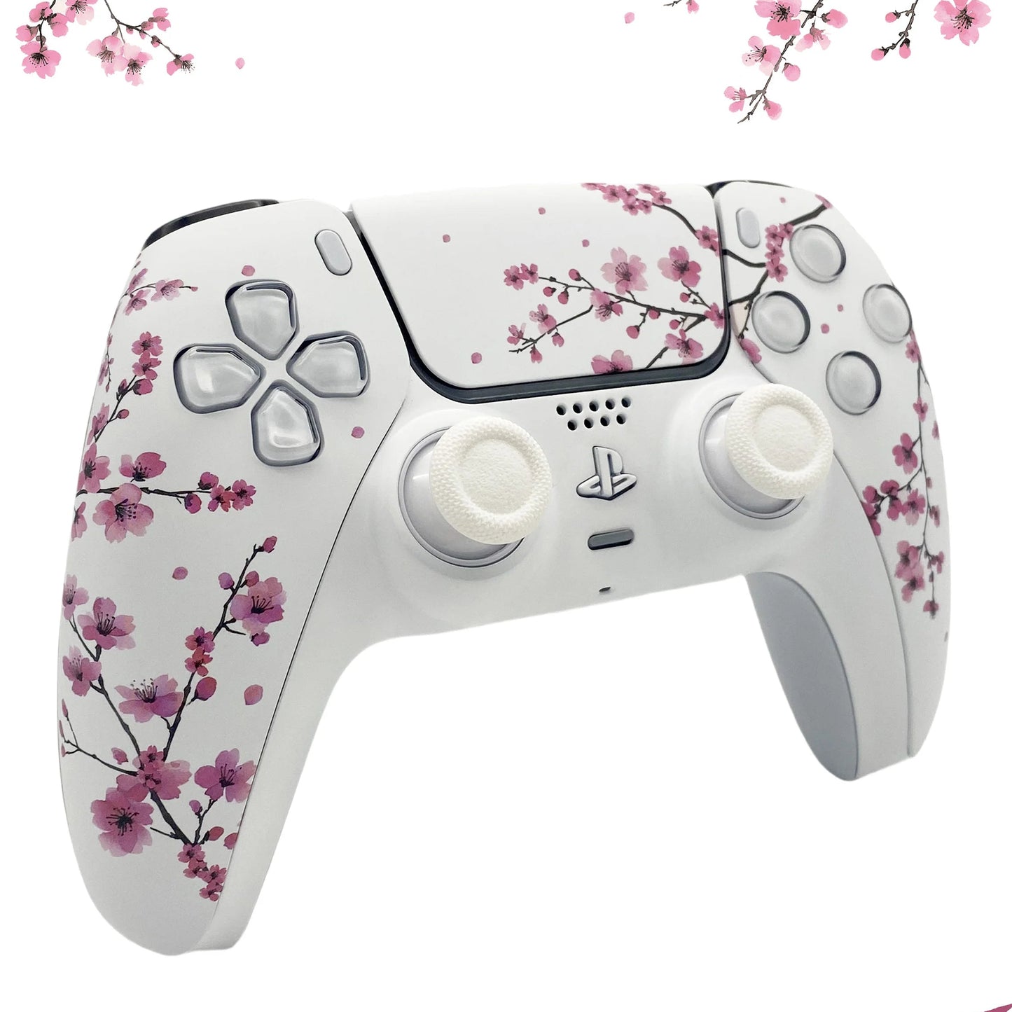 Pink Cherry Blossom PS5 Controller Cover