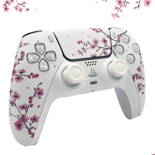 Pink Cherry Blossom PS5 Controller Cover