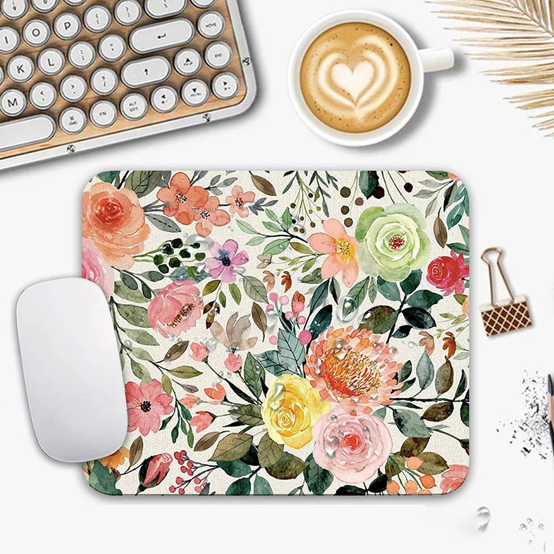 Floral Rectangle Mouse Pads