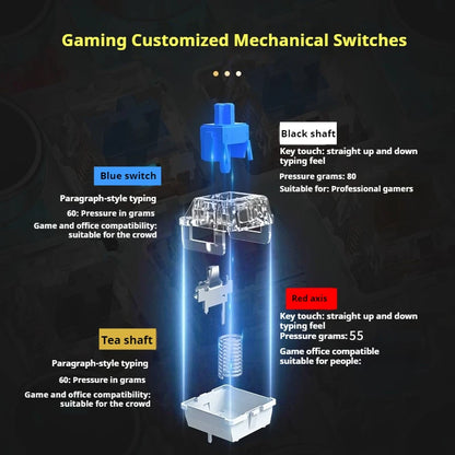 EWEADN TK100 Punk Typewriter Mechanical Gaming Keyboard