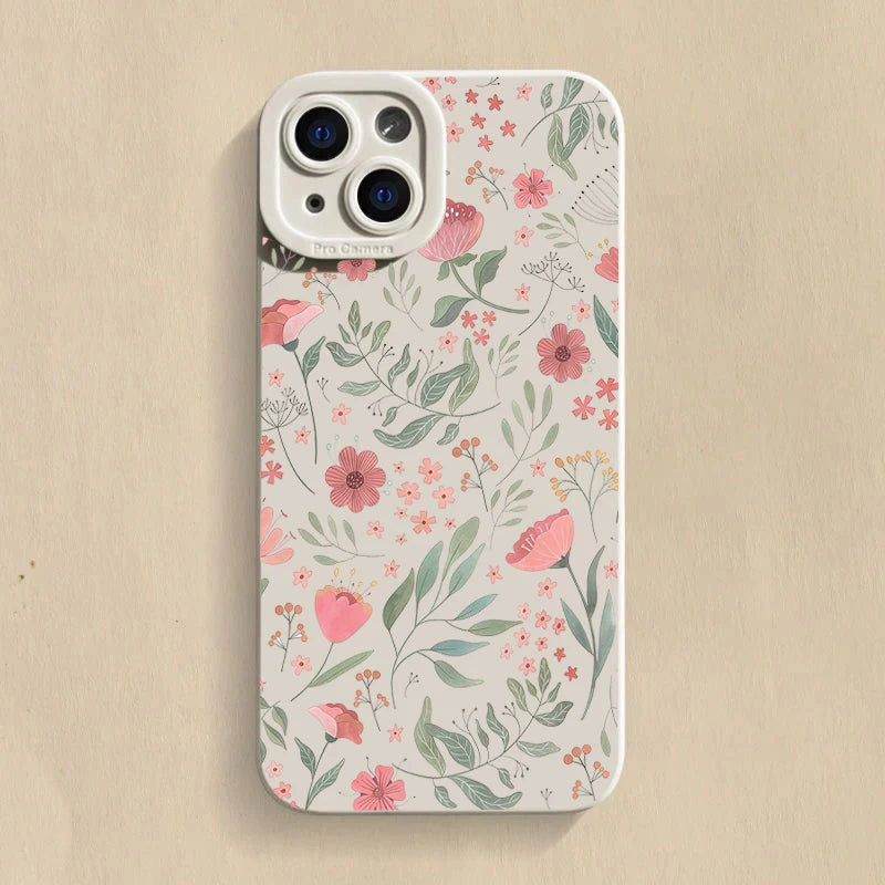 Colourful Flowers Silicone Phone Case (for iPhone)