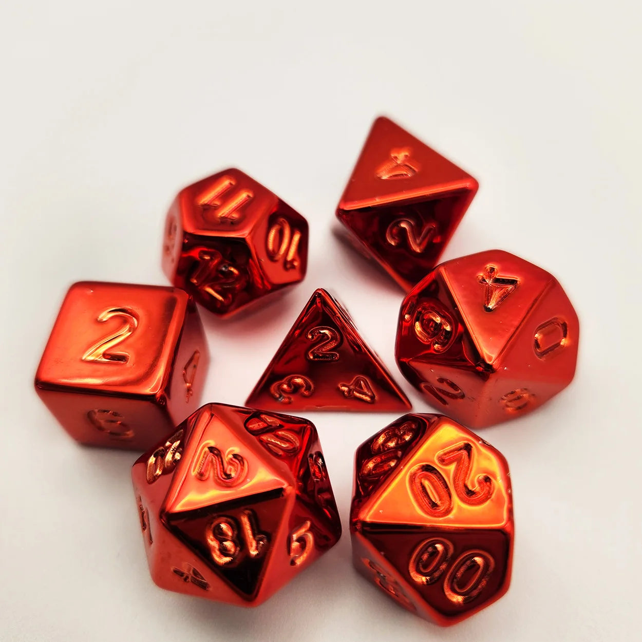 Shiny Electroplated 7pc Dice Set