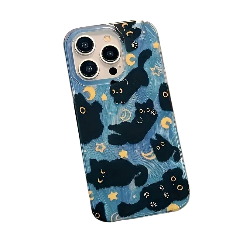 Black Cats Silicone Phone Case (for iPhone)