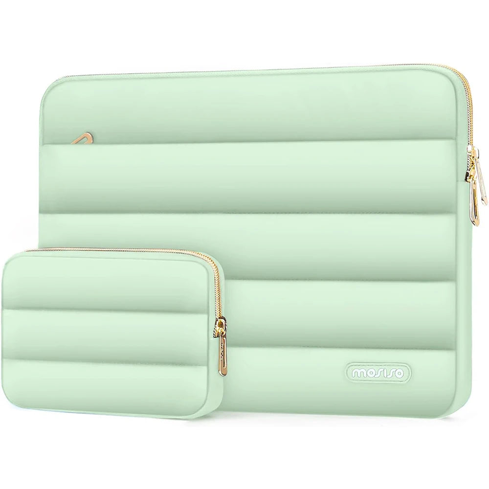 Mosiso Puffy Laptop Bag and Pouch Combo