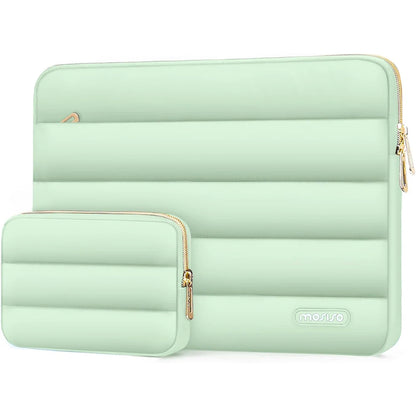 Mosiso Puffy Laptop Bag and Pouch Combo