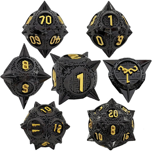 Medieval Metal 7 Piece Dice Set
