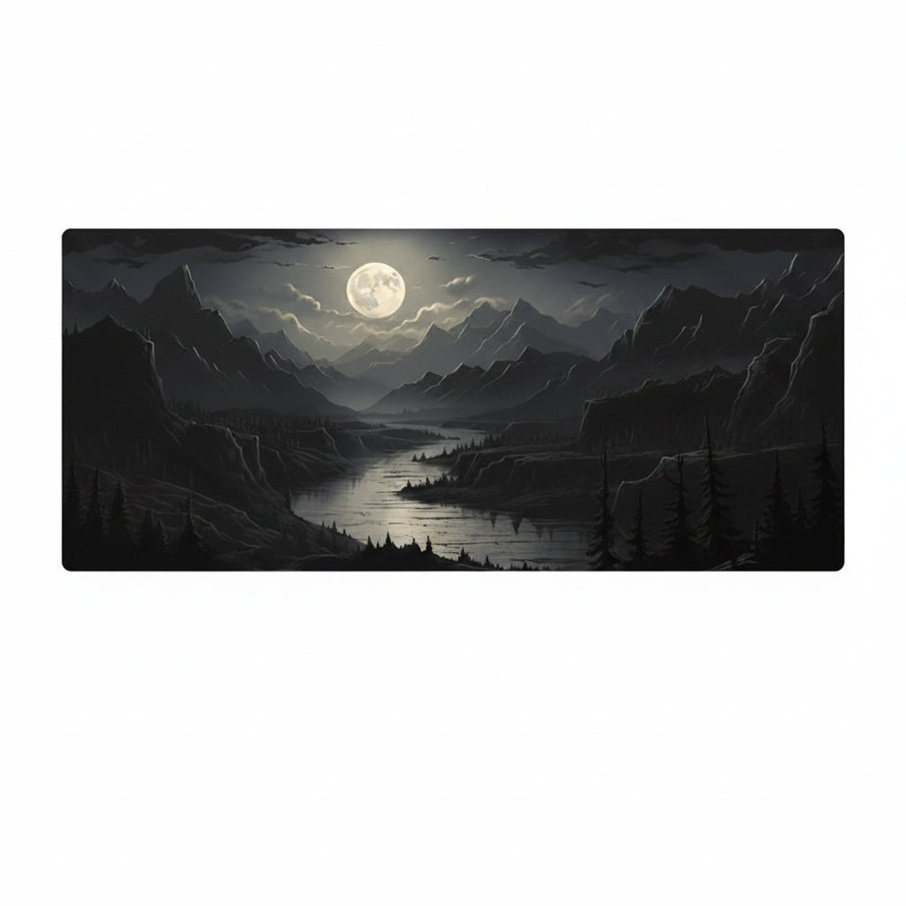 Japanese Moonscape Computer Desk Mat
