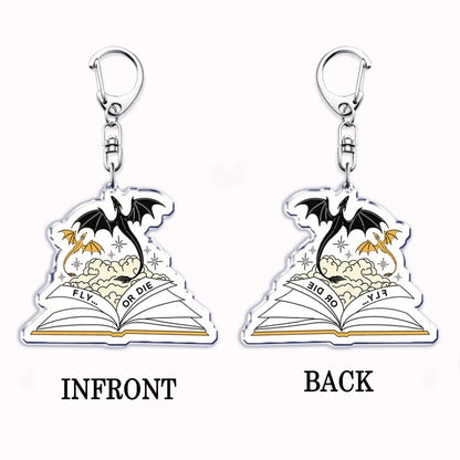Fourth Wing Basgiath Dragon Keychain
