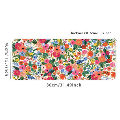 Large Colourful Floral Desk Mat