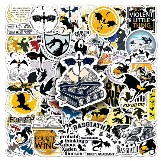 Cartoon Stickers 10/30/50pcs inspired by Fourth Wing