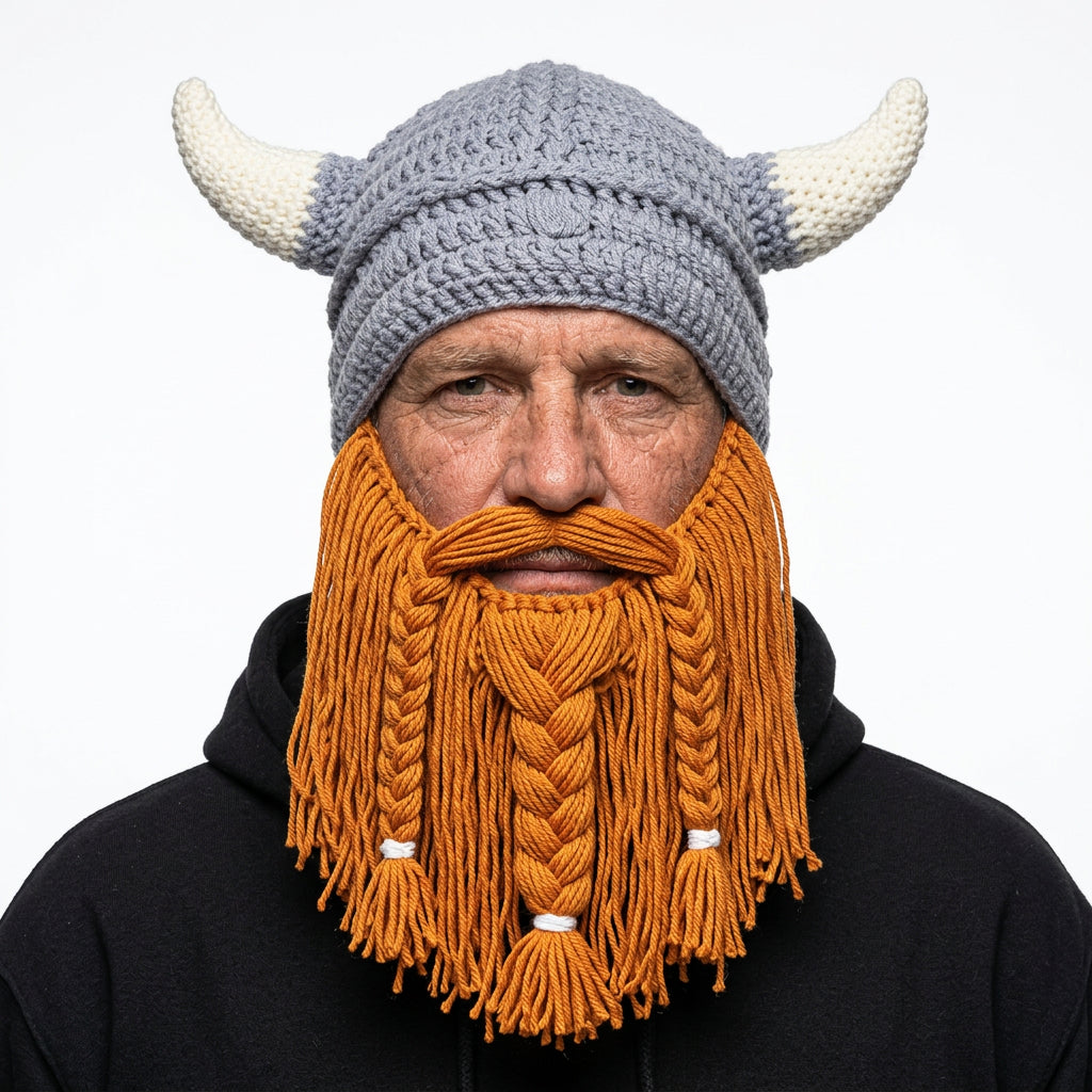 Viking Warrior Knit Beanie – Unisex Winter Hat