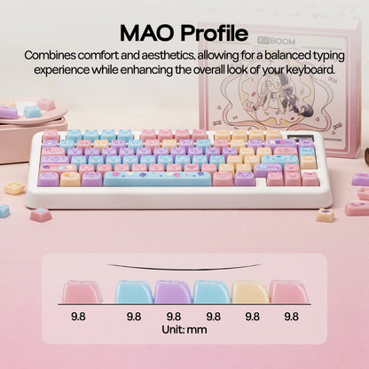 KiiBOOM Meow Pudding Cat Keycap Set 134 pc