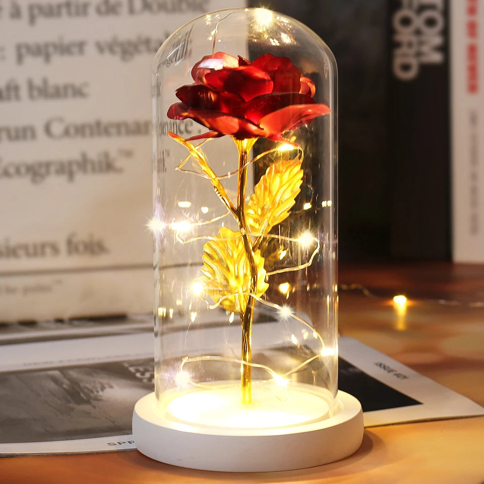 Beauty and the Beast Enchanted Rose Dome Light