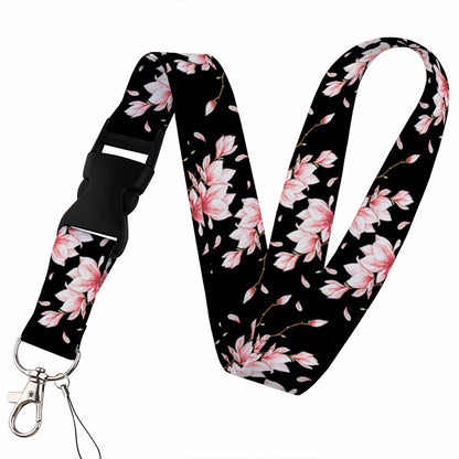 Beautiful Floral Work or School Lanyards