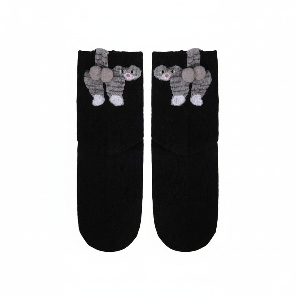 Cat Balls Funny Novelty Adult Socks