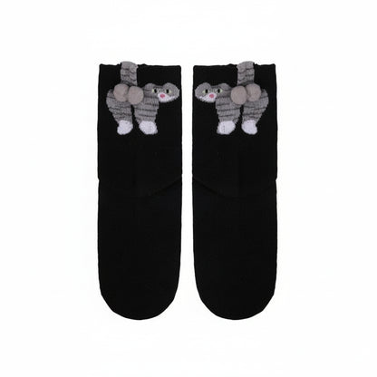 Cat Balls Funny Novelty Adult Socks