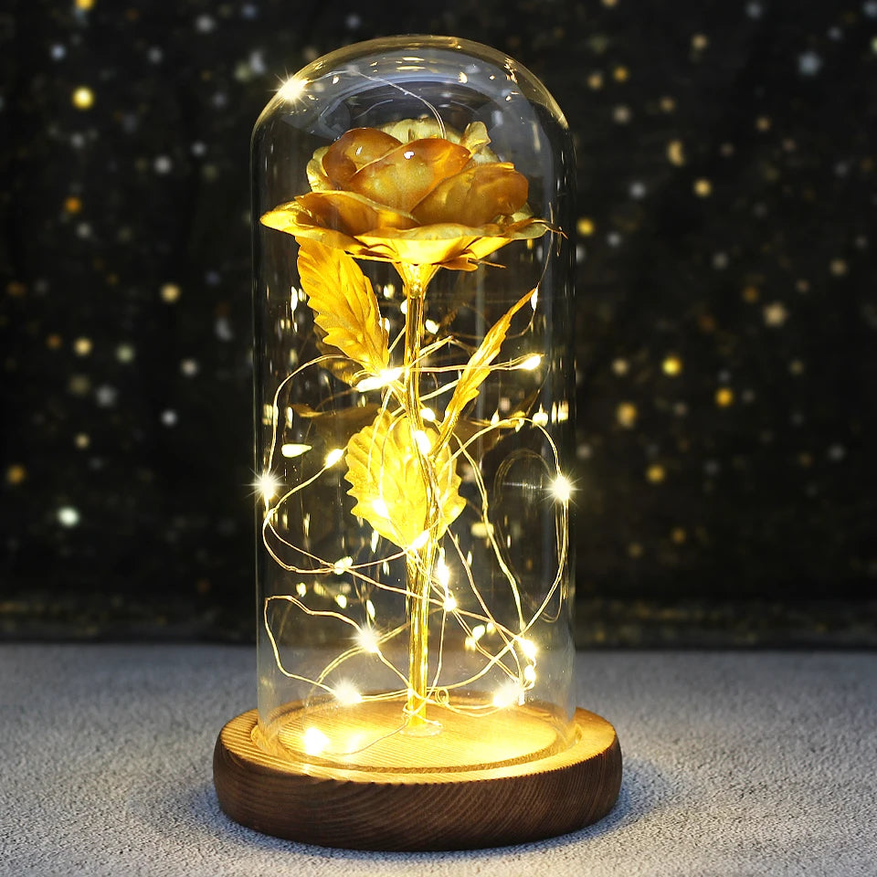 Beauty and the Beast Enchanted Rose Dome Light