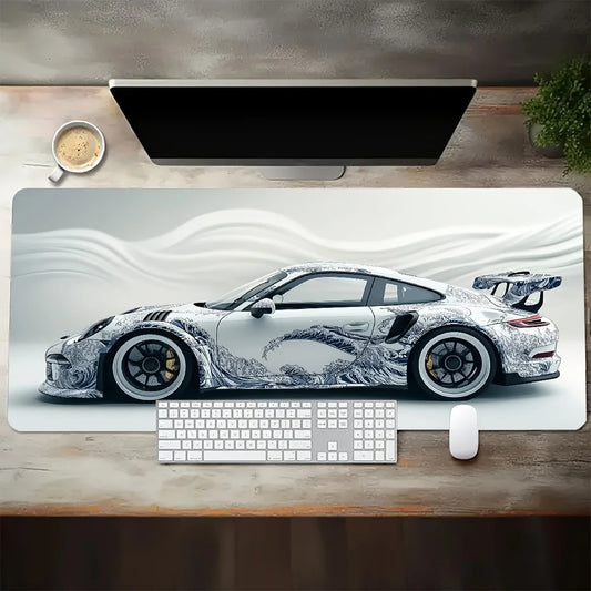 Sports Car Large Computer Desk Mat