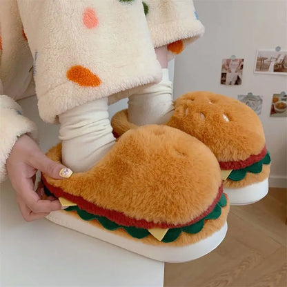 Hamburger Novelty Indoor Slippers