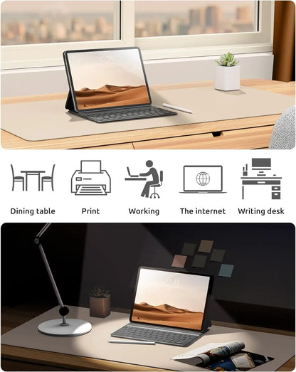 Large Colourful PU Leather Office Desk Mat