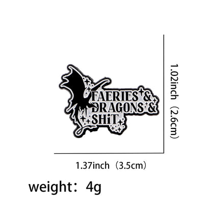Fairies & Dragons & Sh&% Enamel Pin