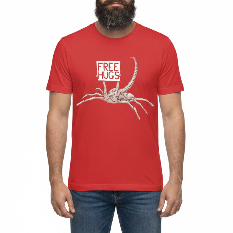 Free Hugs Alien Funny Men's Graphic Tee