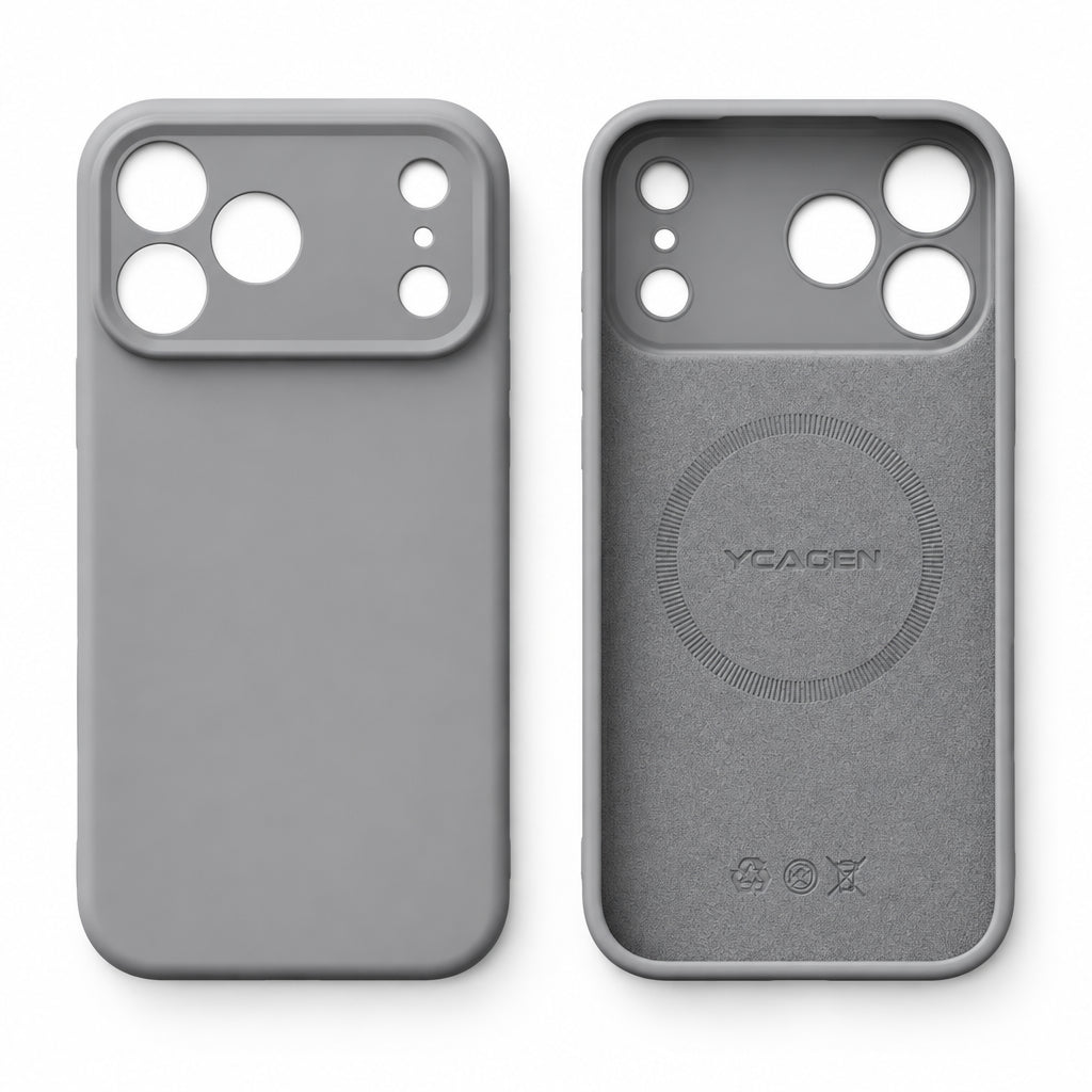 Grey liquid silicone case for iPhone