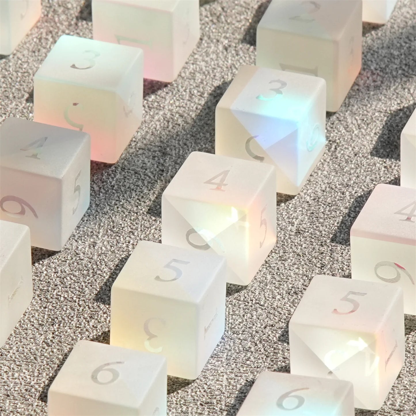 Frosted Rainbow DND Dice Set