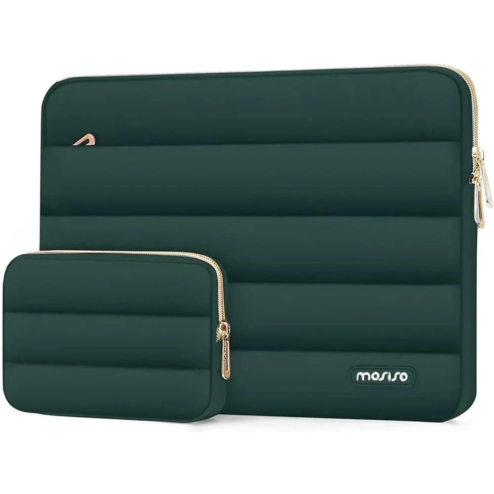 Mosiso Puffy Laptop Bag and Pouch Combo