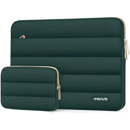 Mosiso Puffy Laptop Bag and Pouch Combo