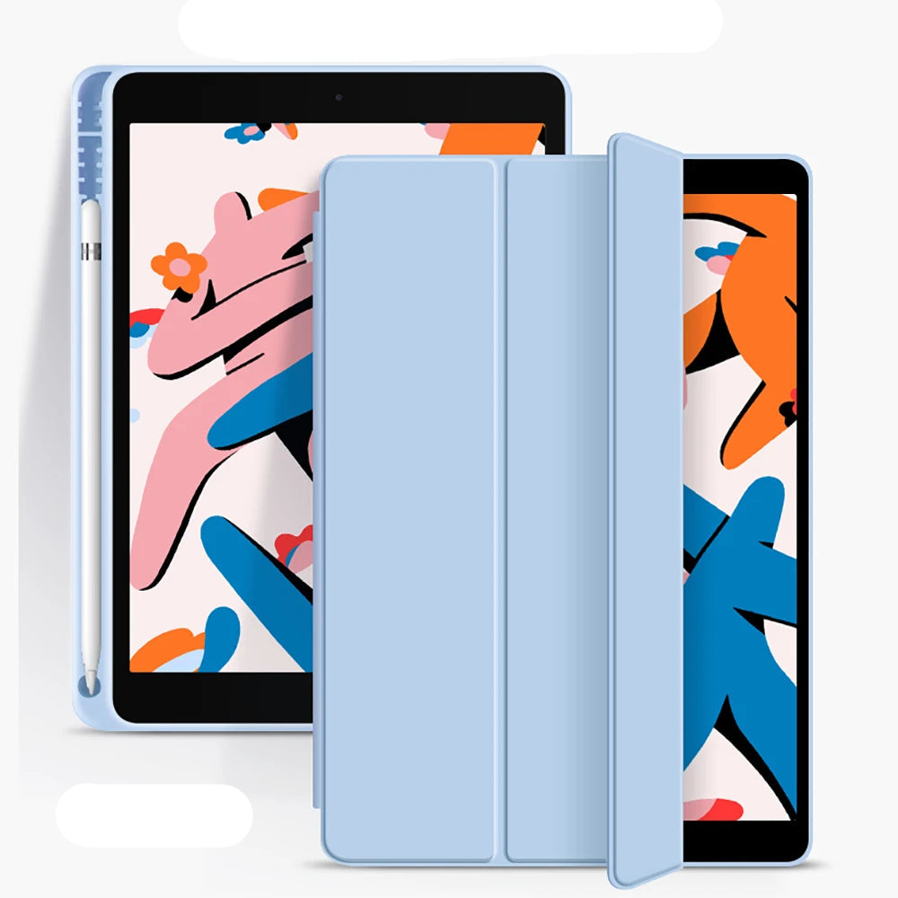 Flip Case for Tablet with Tablet Pencil Holder (for iPad)