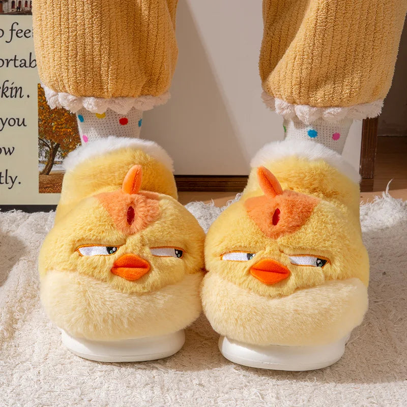 Grumpy Chicken Funny Indoor Slippers
