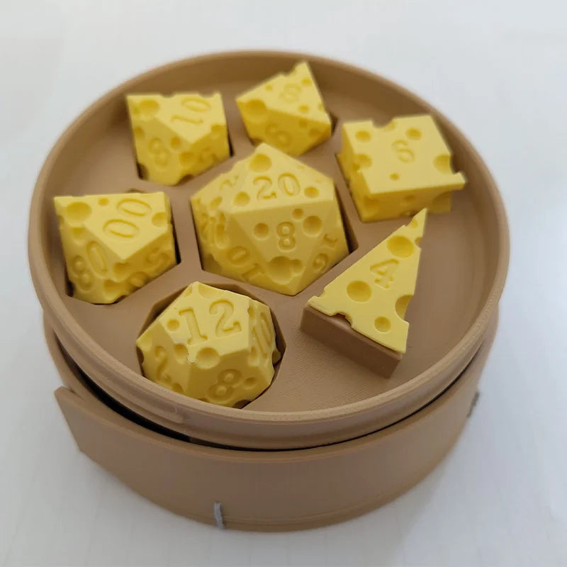 Cheese Themed 7pc Dice Set