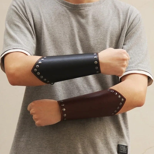 Adult Costume Faux Leather Arm Guards